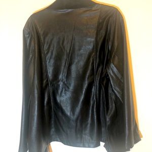 Jacket, faux leather with suede trim.